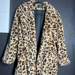 Leopard print coat